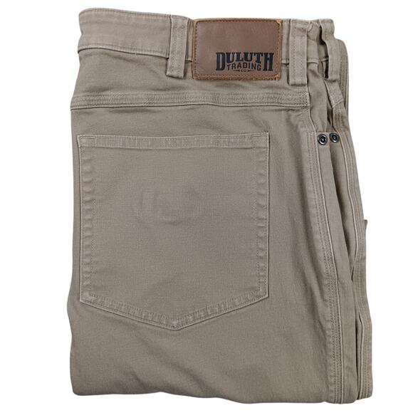 Duluth Trading Co, Flex Fire Hose Pants Mens 35X31 Beige Standard Fit Stretch - Picture 1 of 13